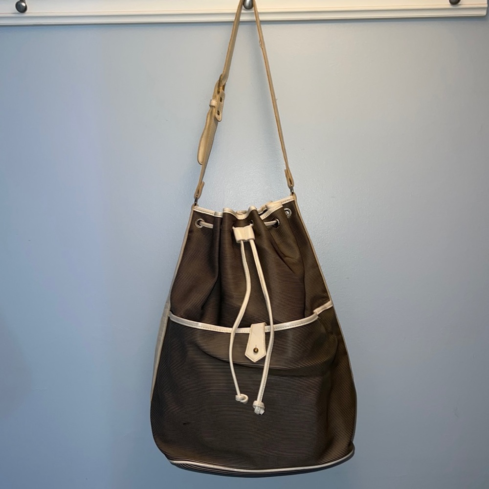 Anonymous Tan & Black Large Tote Bag